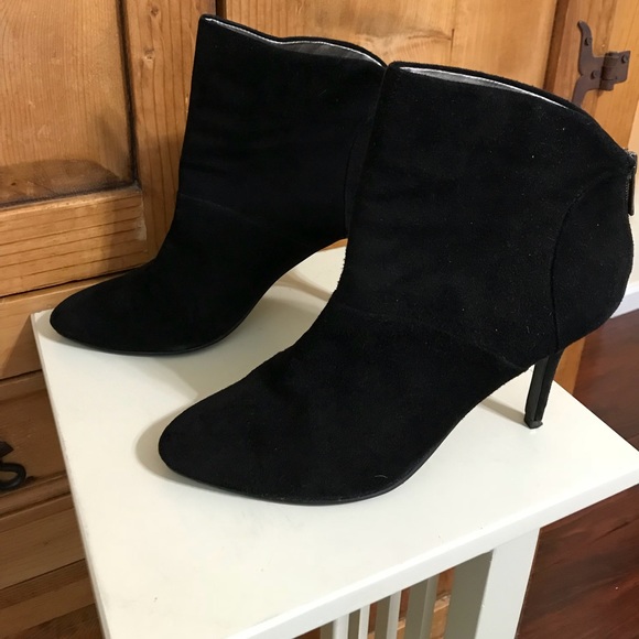 Audrey Brooke Shoes - Audrey Brooke suede thin heeled booties. ❤️